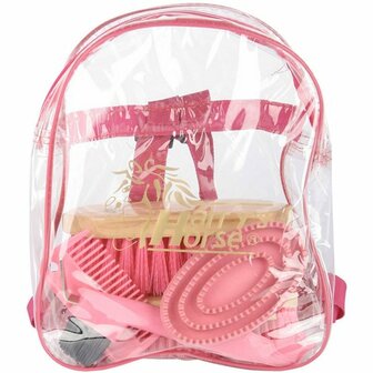 Backpack grooming kit roze