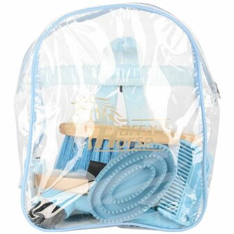 Backpack grooming kit licht blauw