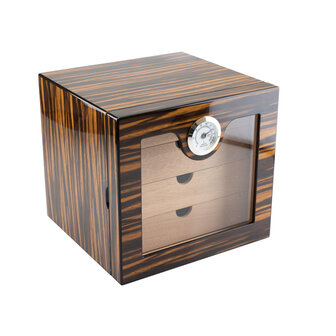 Bookwill Humidor - Kabinet 4-lades - 80 sigaren - Macassar High Gloss - 240x230x220mm