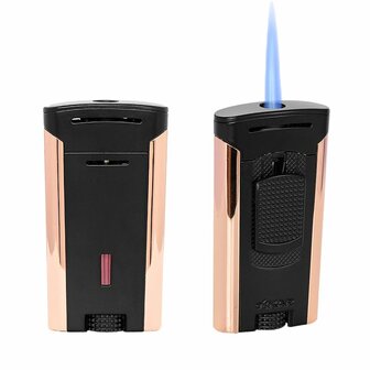 Xikar - Aansteker - Astral Single JetFlame - Black and Rose Gold