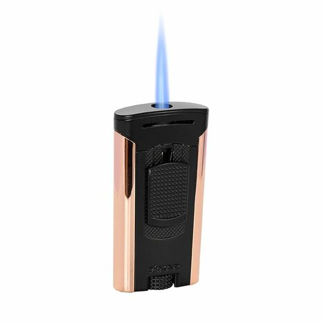 Xikar - Aansteker - Astral Single JetFlame - Black and Rose Gold1